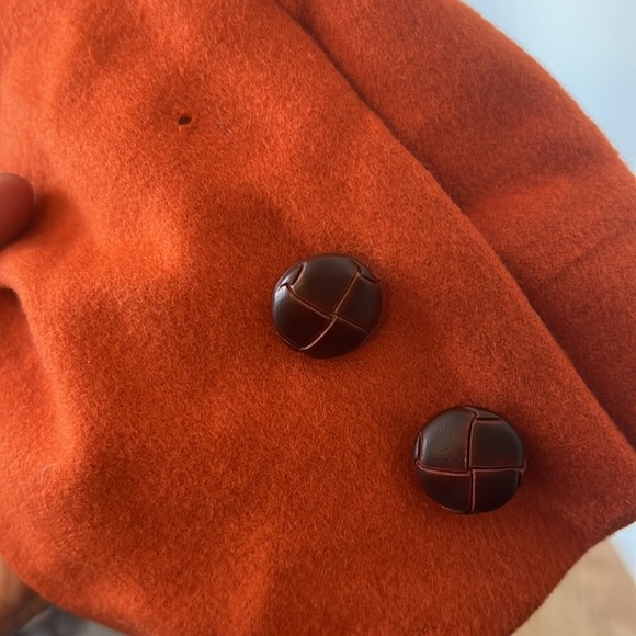 Vintage 1980s Mary Ann Restivo Persimmon Orange Wool and Cashmere Blazer  Sz 4 - Picture 12 of 12